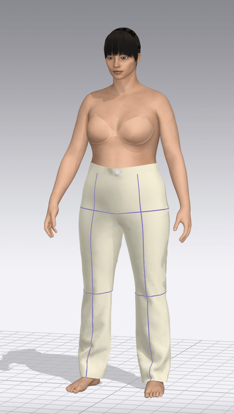 CLO3D Pants Basic Pattern Block - Single size - Conscious Collab co