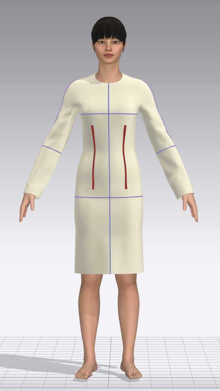 Clo 3D Dress basic sewing pattern digital many sizes