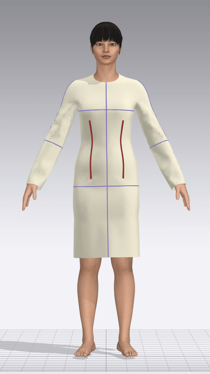 CLO3D Dress Basic Pattern Block - Single size - Conscious Collab co