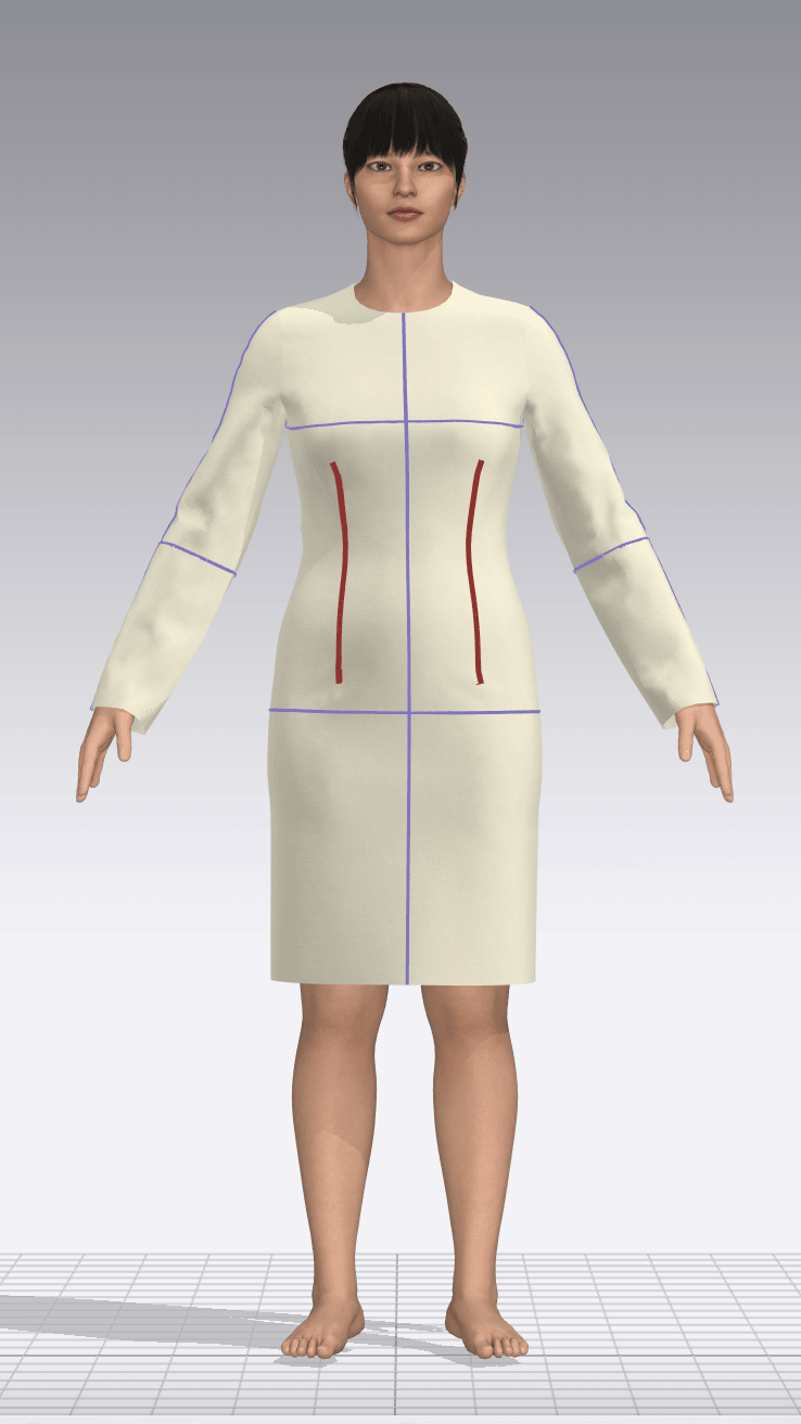 CLO3D Dress Basic Pattern Block - Single size - Conscious Collab co